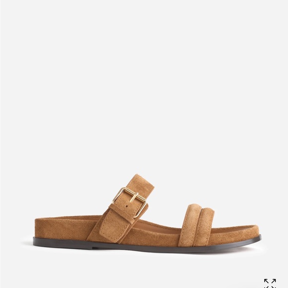Madewell Shoes - Madewell Tan Suede Slide Sandals